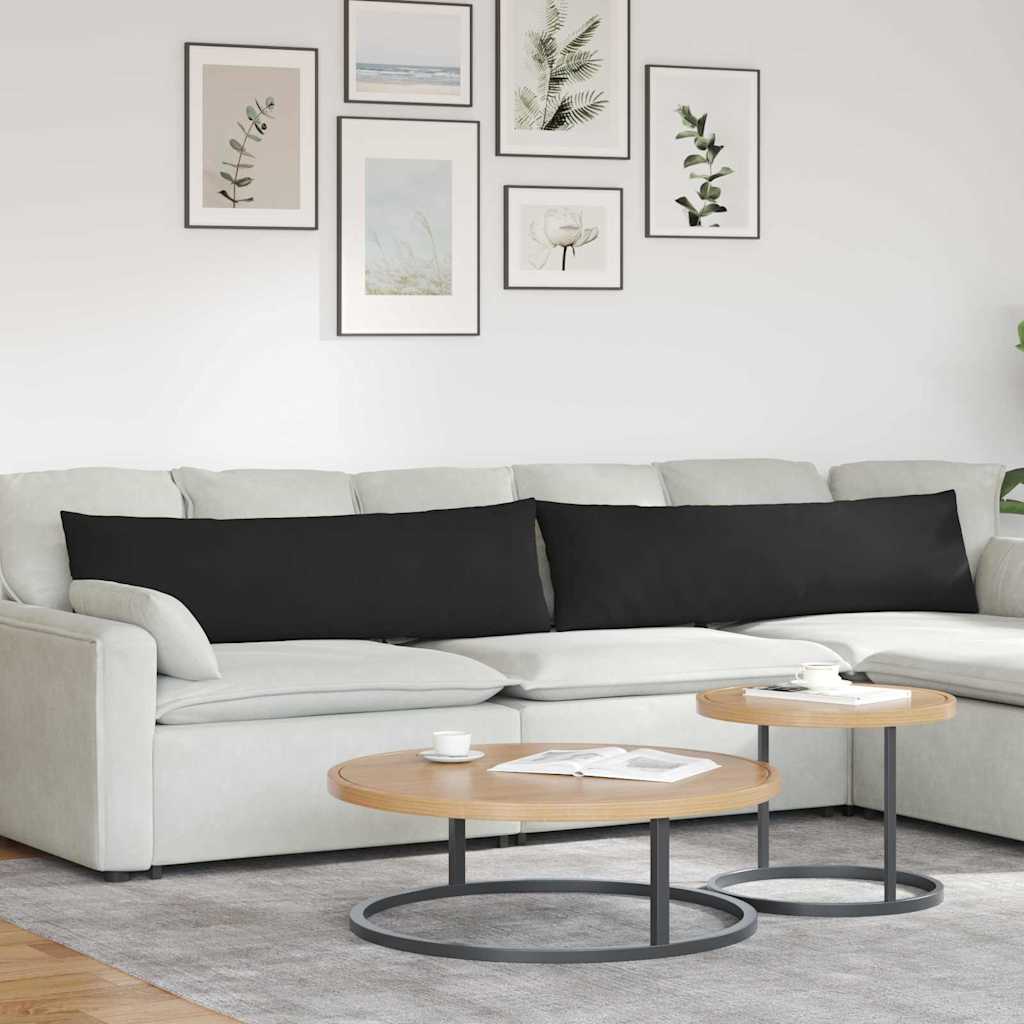JUNG Vida Sofakissen 2 Stück Schwarz 145 x 40 cm Stoff
