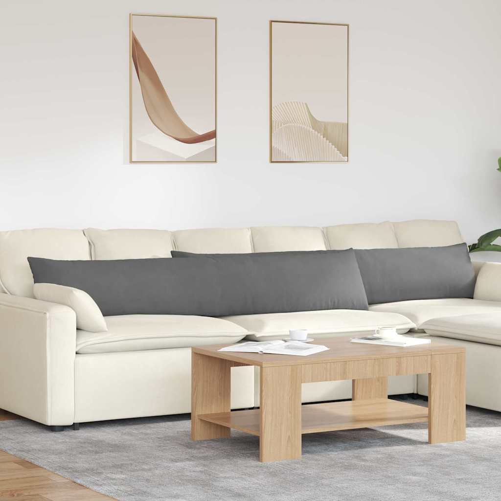 JUNG Vida Sofakissen 2 Stück Dunkelgrau 200 x 40 cm Stoff