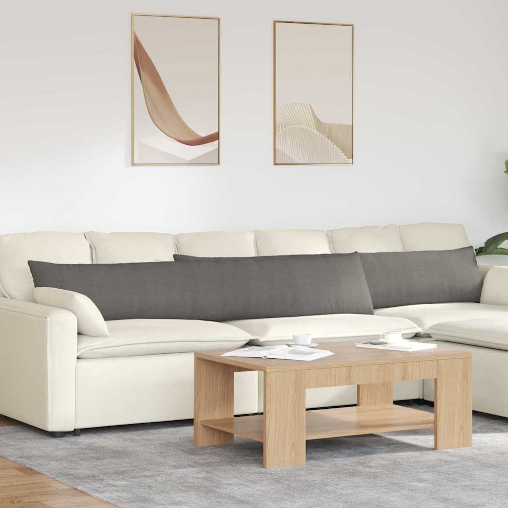JUNG Vida Sofakissen 2 Stück Hellgrau 200 x 40 cm Cordstoff