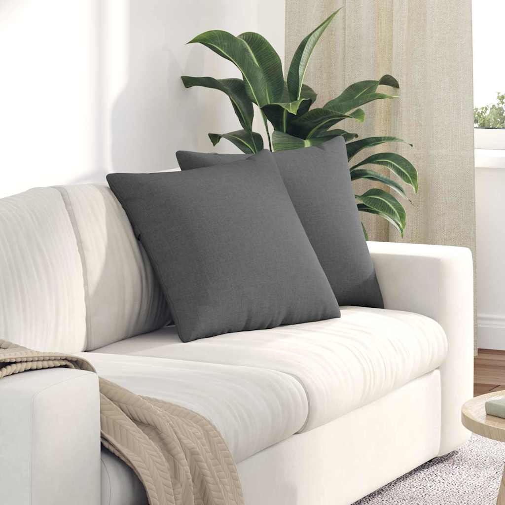 JUNG Vida Sofakissen 2 pcs Dunkelgrau 50 x 50 cm Stoff