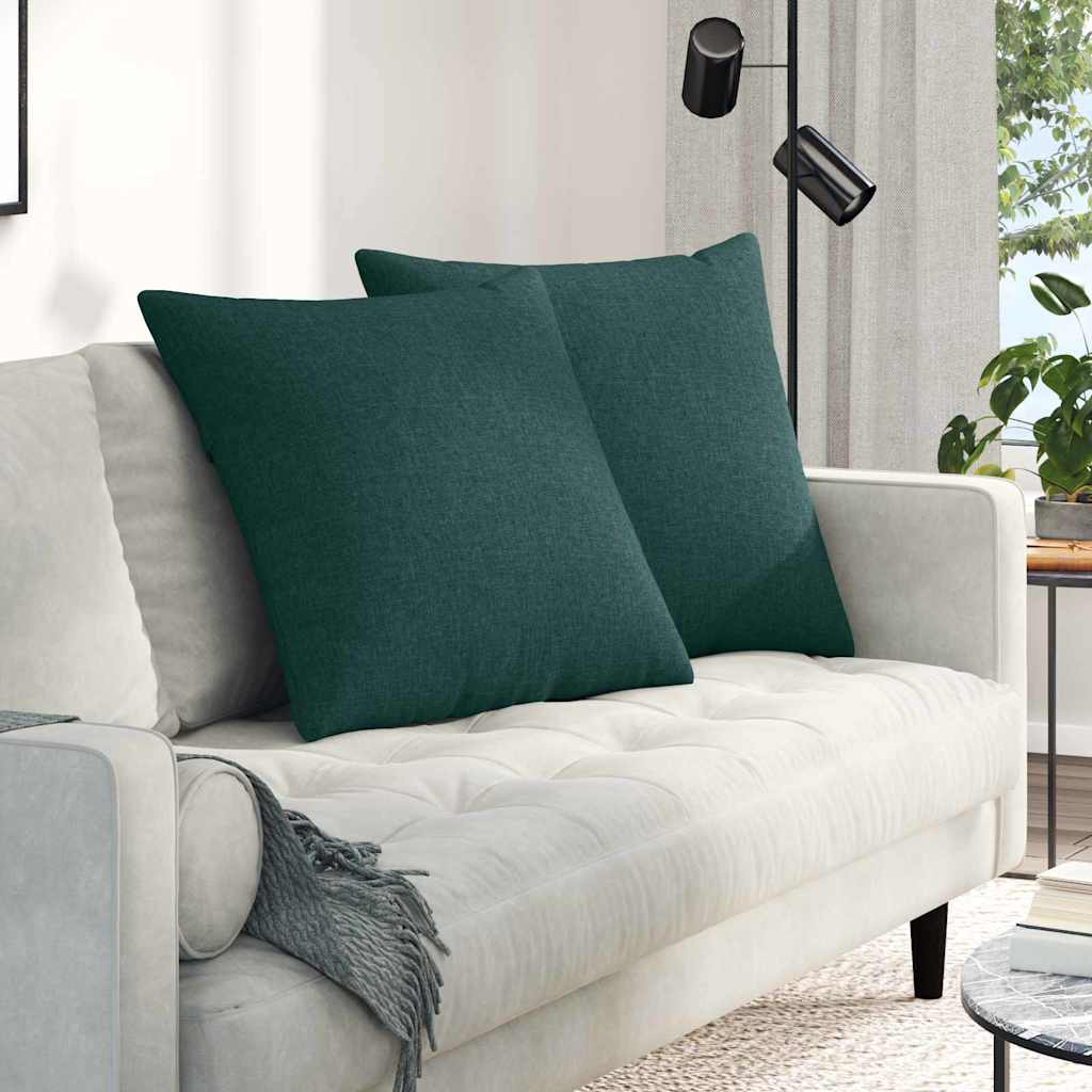 JUNG Vida Sofakissen 2 pcs Dunkelgrün 80 x 80 cm Stoff