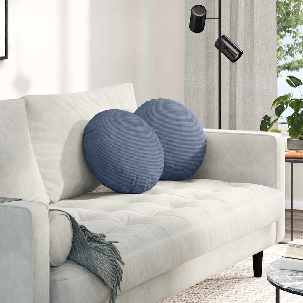 JUNG Vida Sitzkissen 2 pcs Blau Ø 40 cm Cordstoff