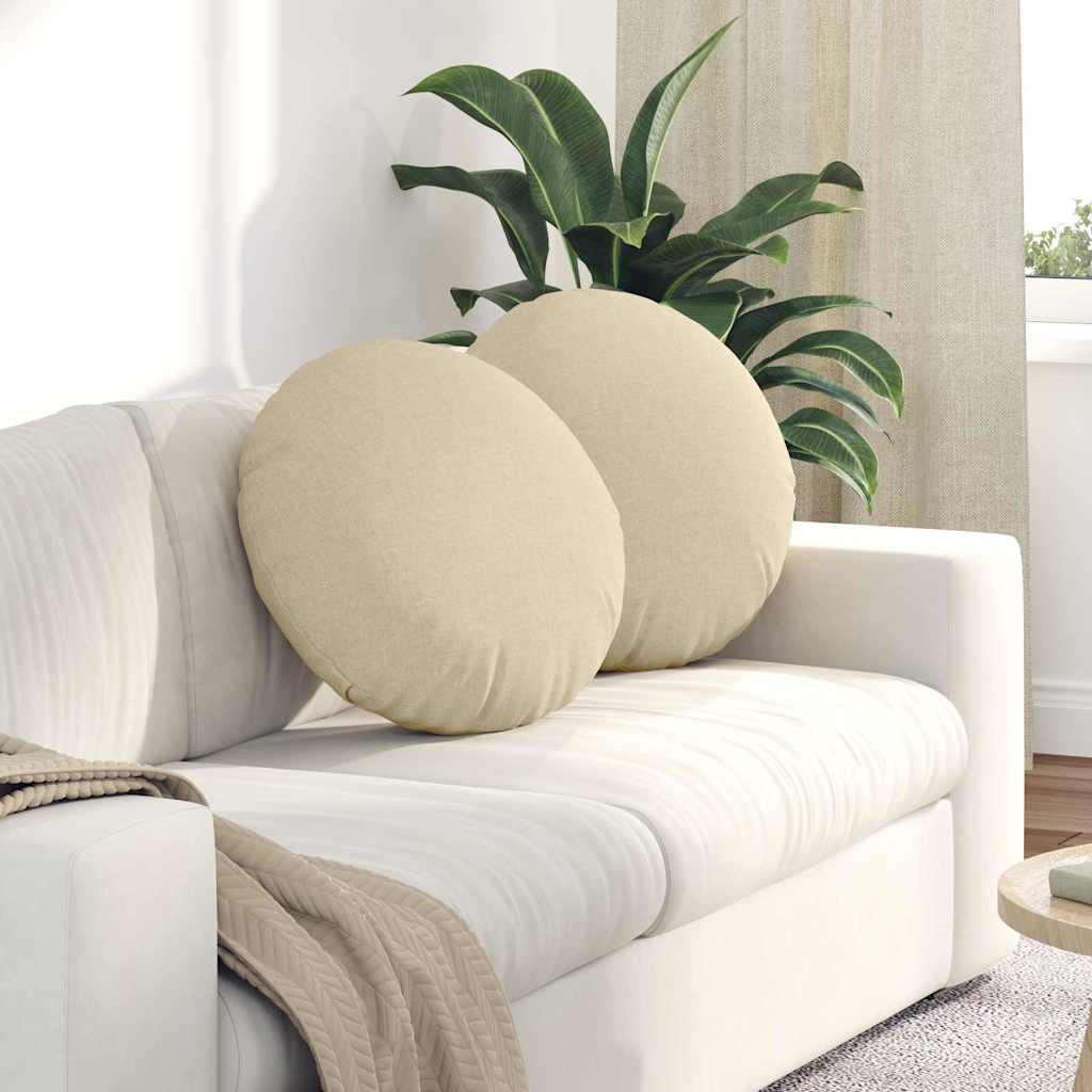 JUNG Vida Sitzkissen 2 pcs Creme Ø50 x 19 cm Stoff