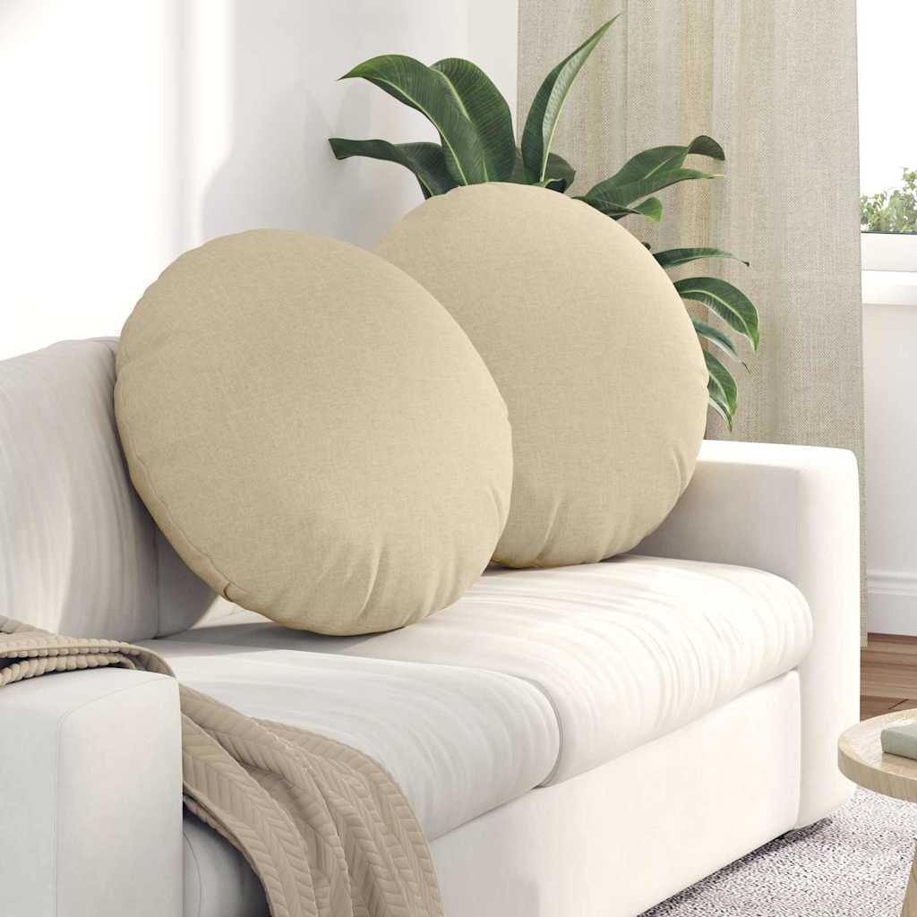 JUNG Vida Sitzkissen 2 pcs Creme Ø60 x 21 cm Stoff
