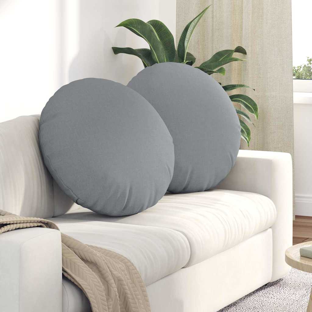 JUNG Vida Sitzkissen 2 pcs Hellgrau Ø80 x 29 cm Stoff