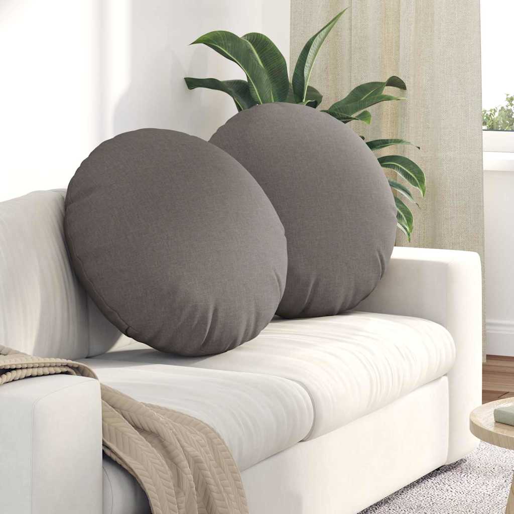 JUNG Vida Sitzkissen 2 pcs Taupe Ø80 x 29 cm Stoff