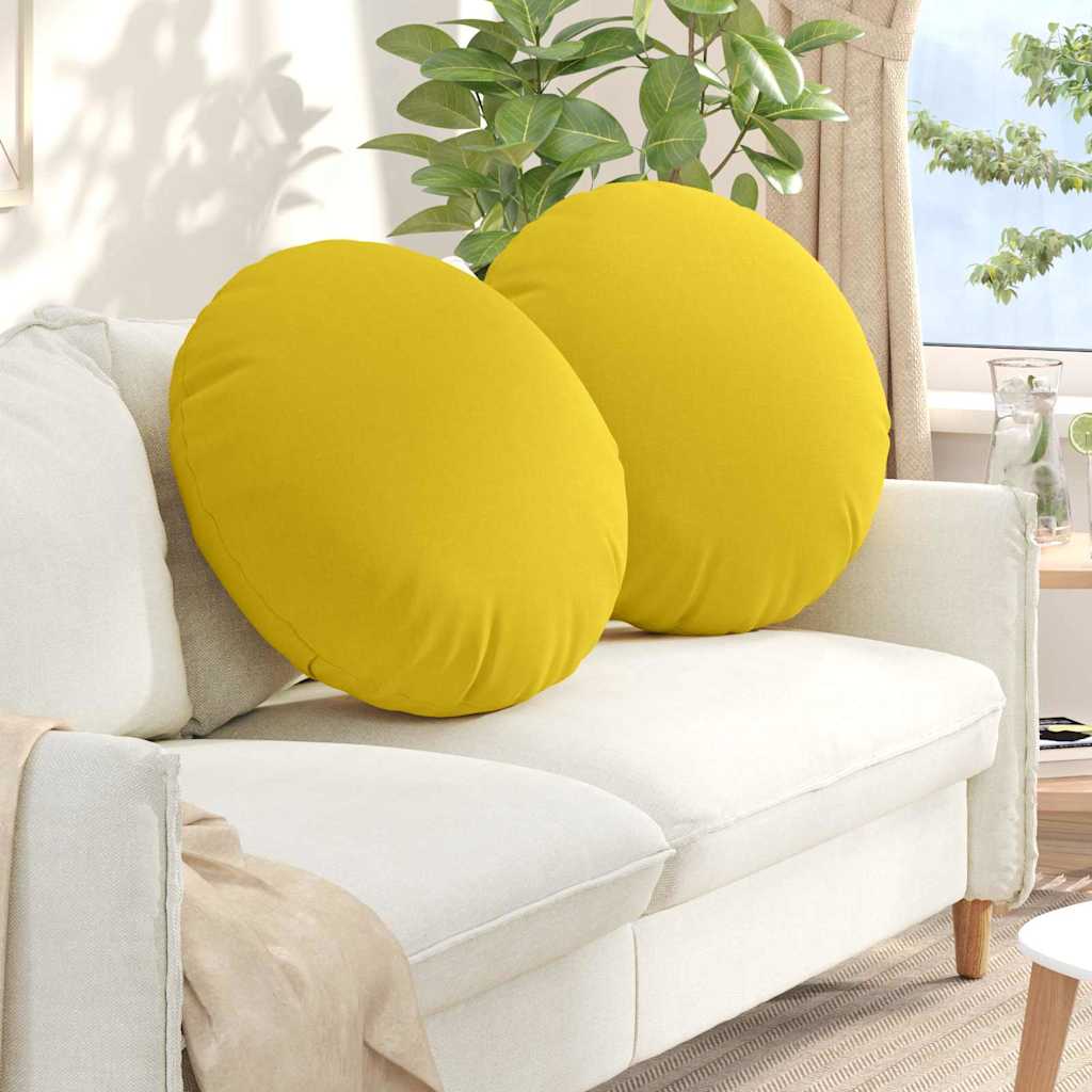 JUNG Vida Sitzkissen 2 pcs Helles Gelb Ø80 x 29 cm Stoff