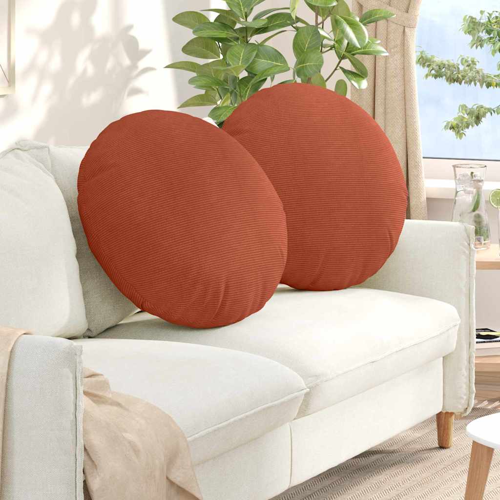 JUNG Vida Sitzkissen 2 pcs Rot-Orange Ø 80 cm Cordstoff
