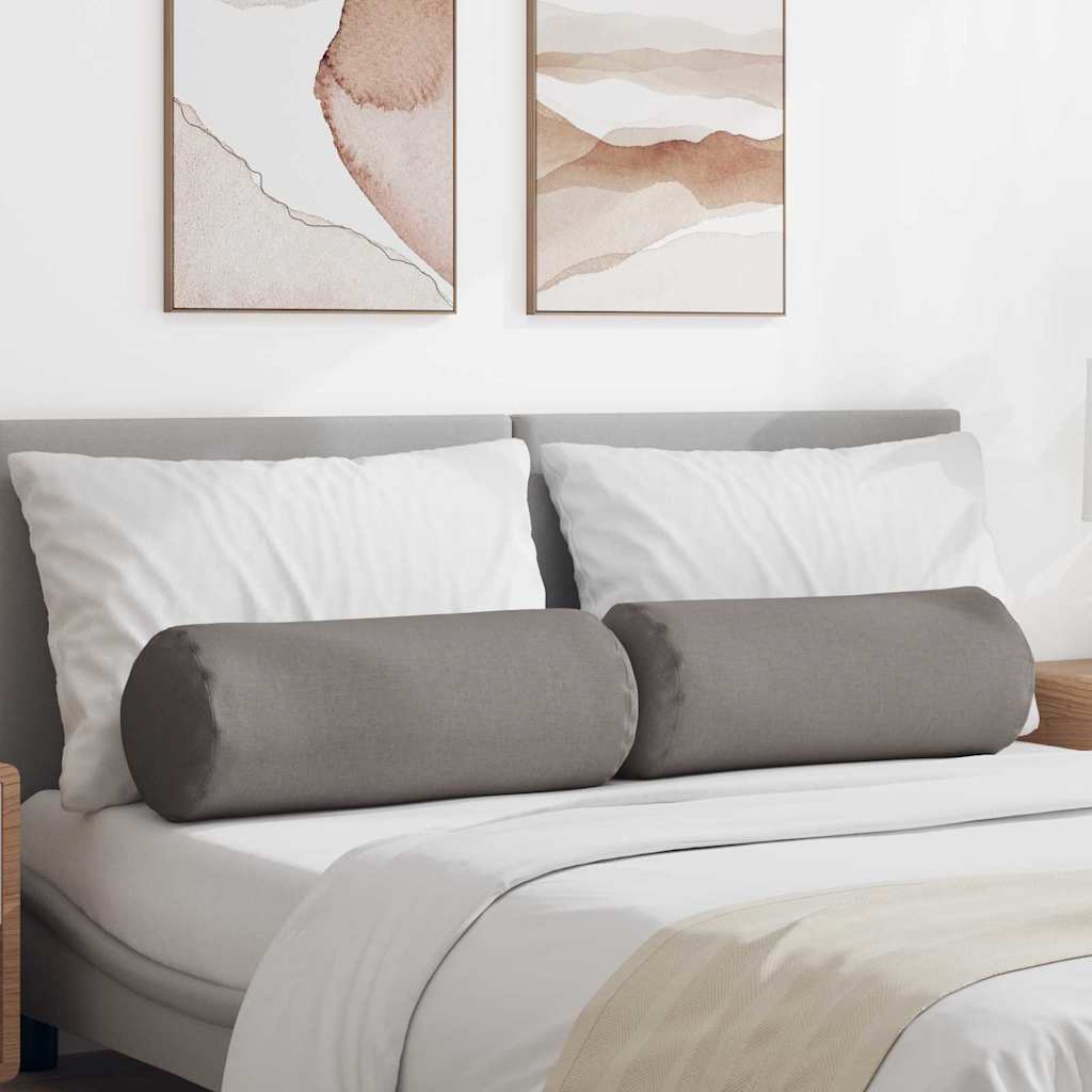JUNG Vida Bolsterkissen 2 Stück Taupe Ø 25 x 70 cm Stoff