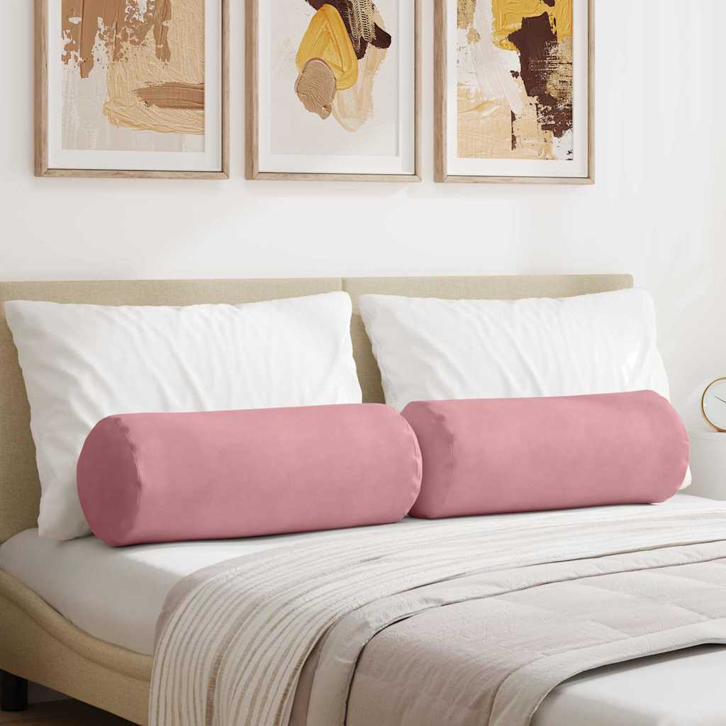 JUNG Vida Bolsterkissen 2 Stück Rosa Ø 25 x 70 cm Cordstoff