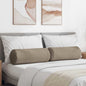 JUNG Vida Bolsterkissen 2 Stück Taupe Ø 25 x 70 cm Mikrofaserstoff
