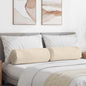 JUNG Vida Bolsterkissen 2 Stück Beige Ø 25 x 70 cm Mikrofaserstoff