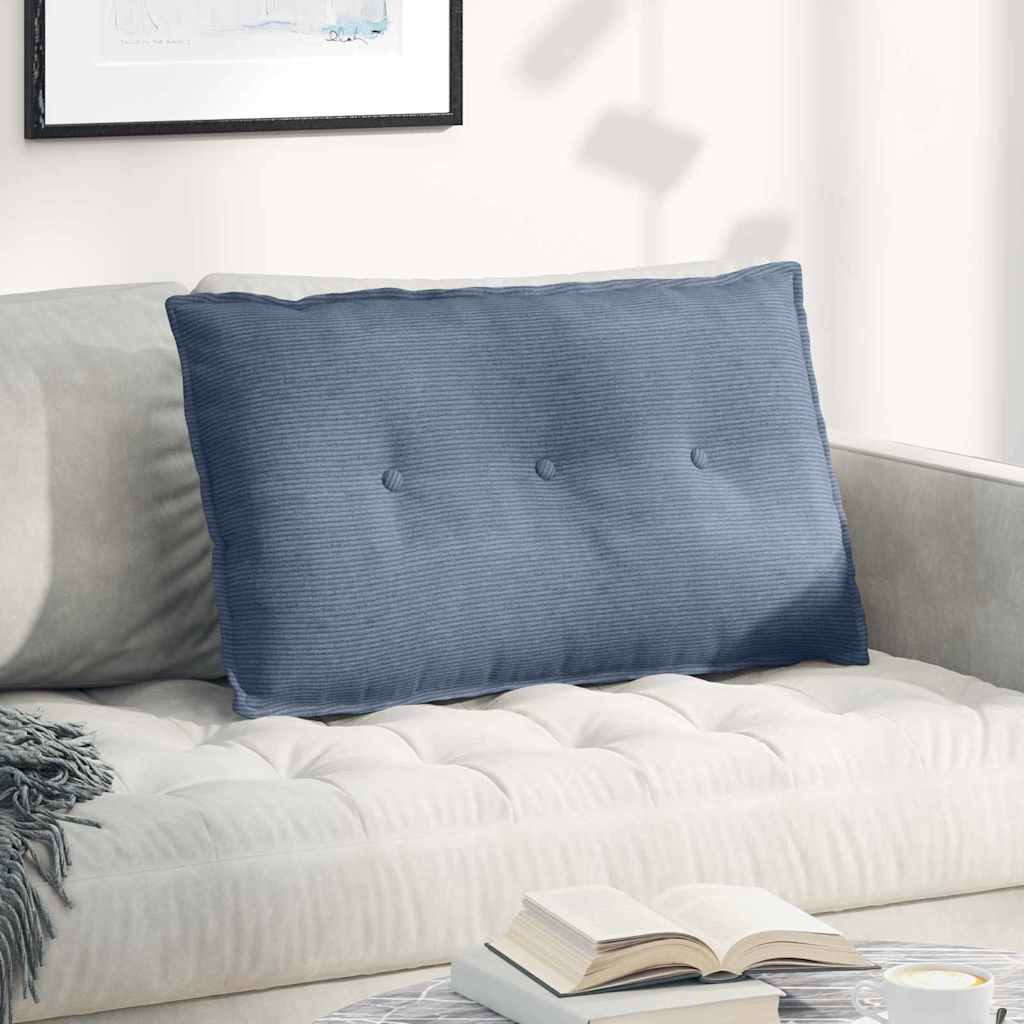 JUNG Vida Rückenkissen Blau 80 x 50 cm Cordstoff