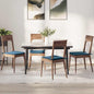 JUNG Vida Sitzkissen 4 pcs Blau 40 x 40 x 3 cm Samt