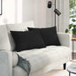JUNG Vida Sofakissen 2 pcs Schwarz 60 x 40 cm Stoff