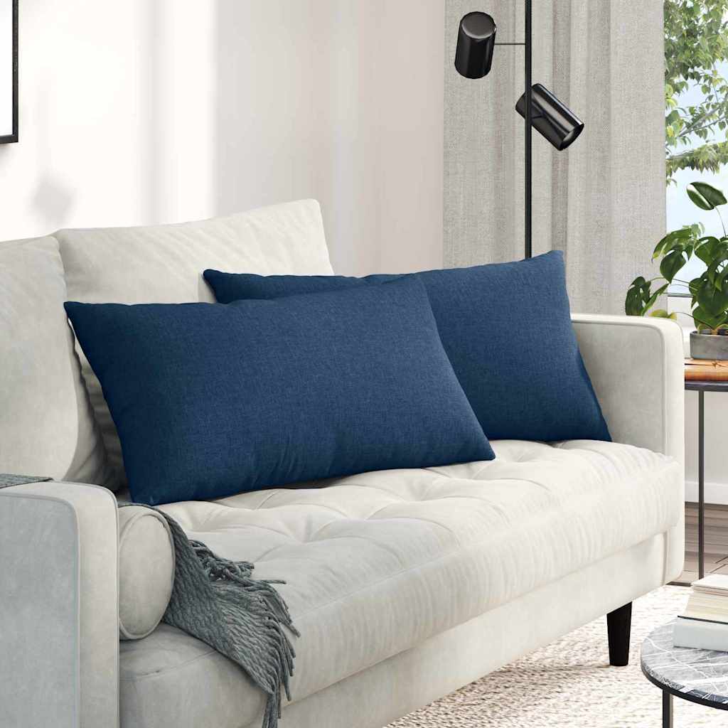 JUNG Vida Sofakissen 2 pcs Blau 80 x 40 cm Stoff
