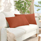 JUNG Vida Sofakissen 2 Stück Rot-Orange 80 x 40 cm Cordstoff
