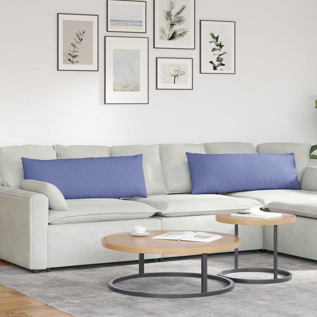 JUNG Vida Sofakissen 2 pcs Jeans blau 120 x 40 cm Stoff