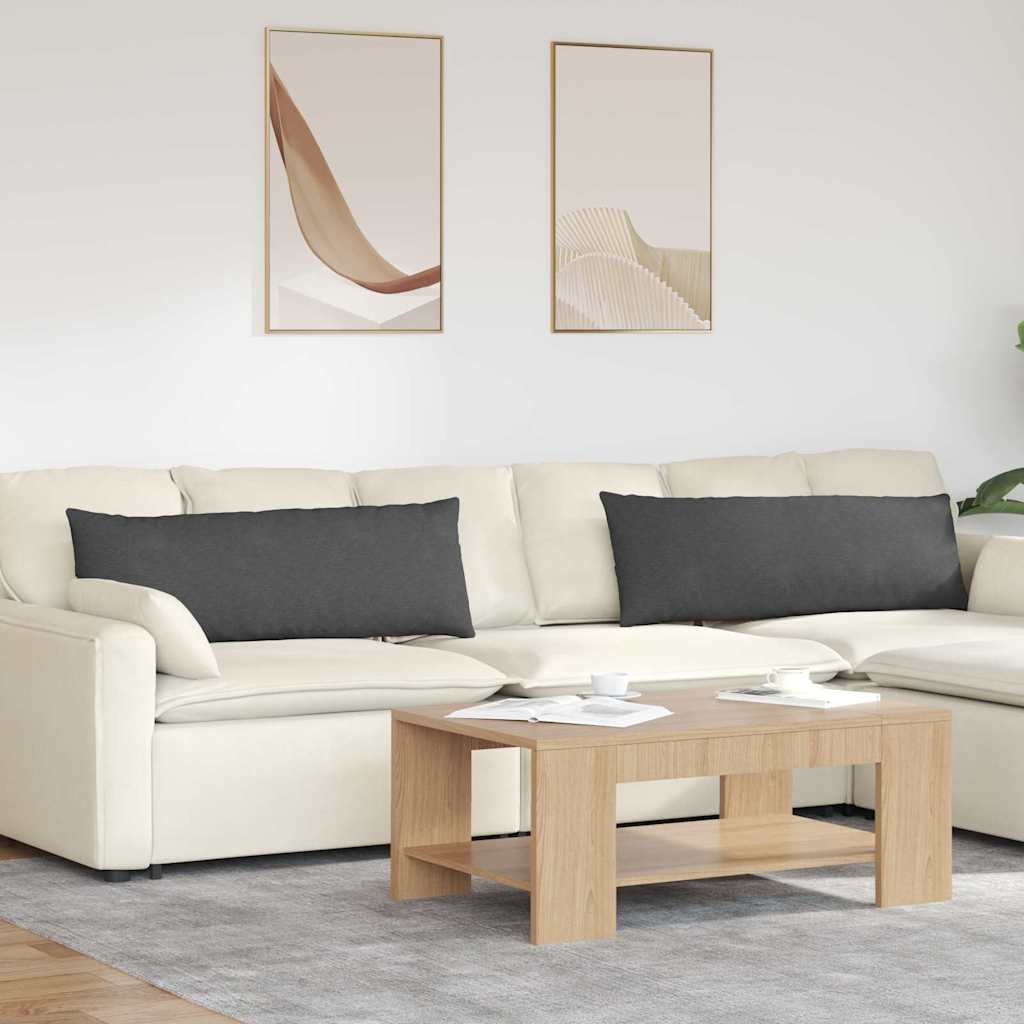 JUNG Vida Sofakissen 2 Stück Dunkelgrau 120 x 40 cm Cordstoff