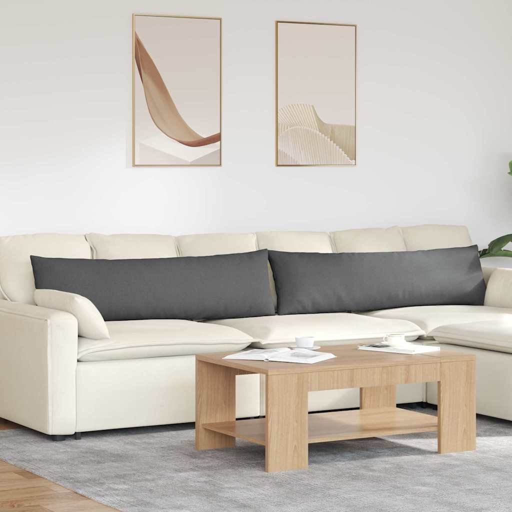 JUNG Vida Sofakissen 2 pcs Dunkelgrau 145 x 40 cm Stoff