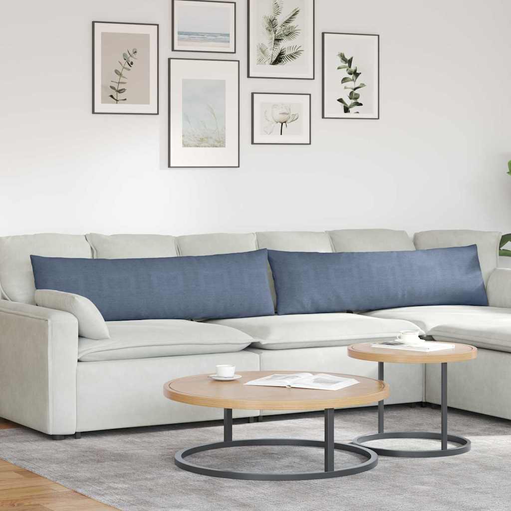 JUNG Vida Sofakissen 2 Stück Blau 145 x 40 cm Cordstoff