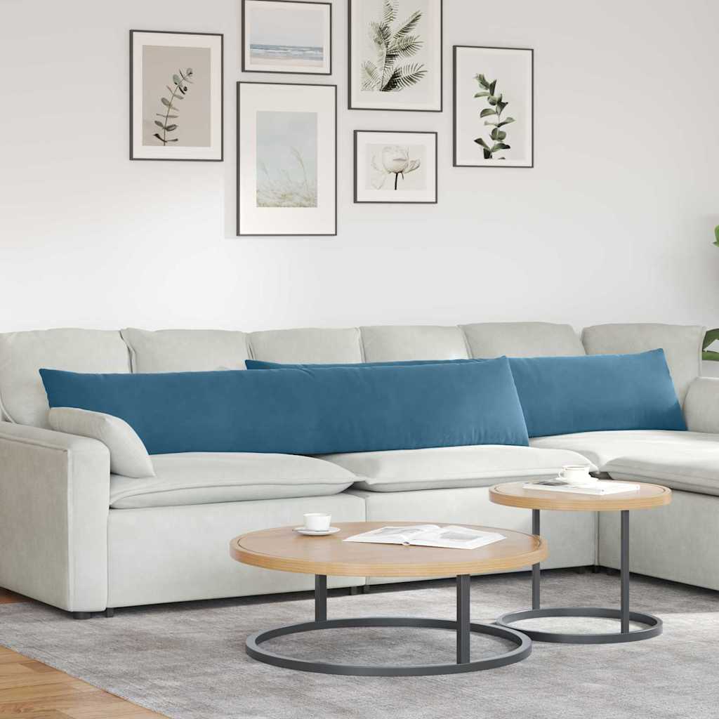 JUNG Vida Sofakissen 2 Stück Blau 200 x 40 cm Cordstoff
