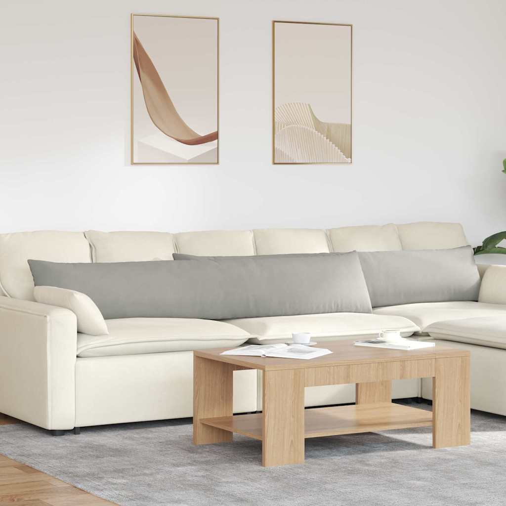 JUNG Vida Sofakissen 2 Stück Hellgrau 200 x 40 cm Stoff
