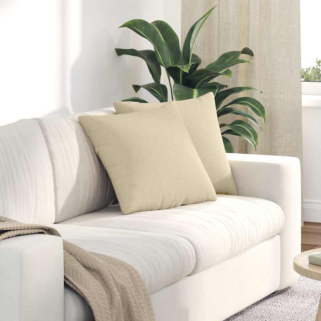 JUNG Vida Sofakissen 2 pcs Creme 45 x 45 cm Stoff