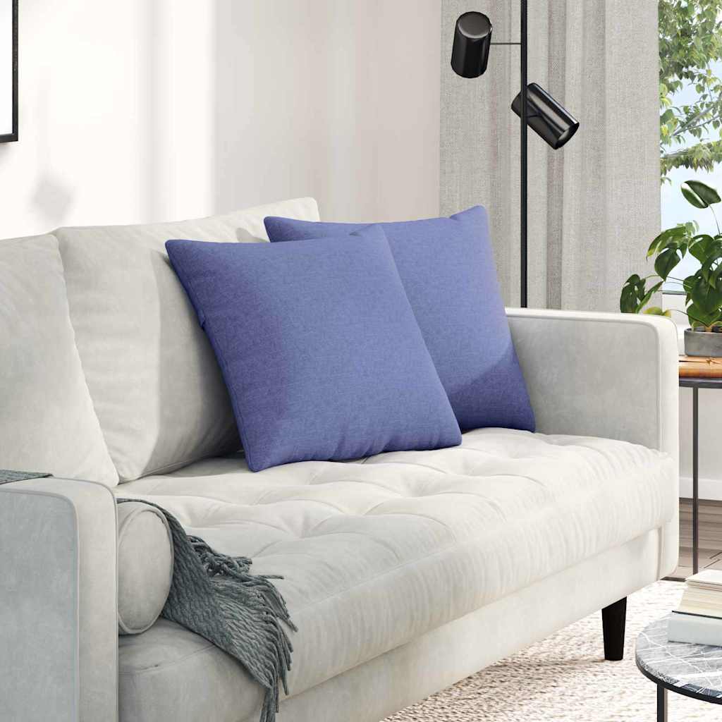 JUNG Vida Sofakissen 2 pcs Jeans blau 45 x 45 cm Stoff