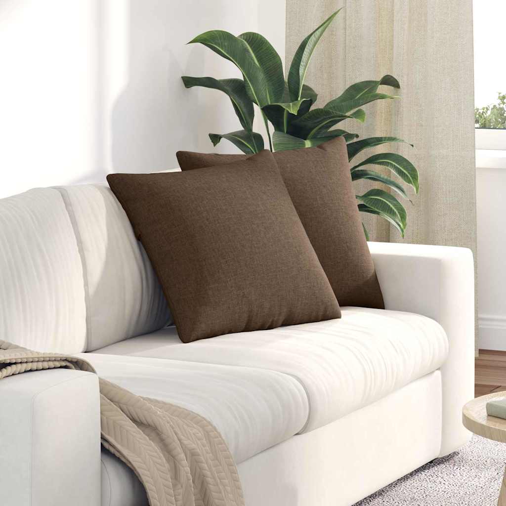 JUNG Vida Sofakissen 2 pcs Braun 50 x 50 cm Stoff