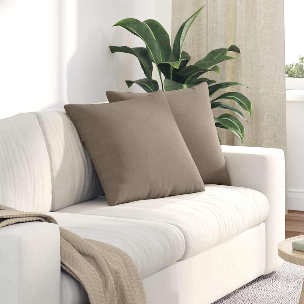 JUNG Vida Sofakissen 2 Stück Taupe 50 x 50 cm Stoff