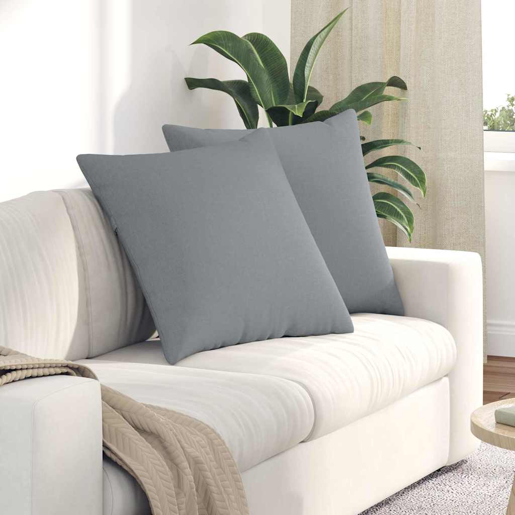 JUNG Vida Sofakissen 2 pcs Hellgrau 60 x 60 cm Stoff