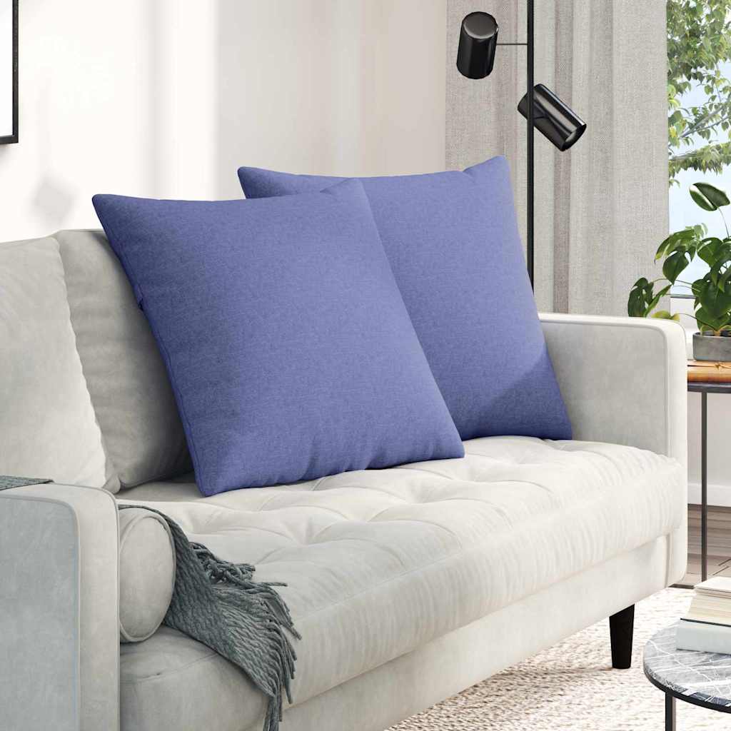 JUNG Vida Sofakissen 2 pcs Jeans blau 60 x 60 cm Stoff