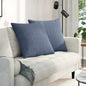 JUNG Vida Sofakissen 2 Stück Blau 60 x 60 cm Cordstoff