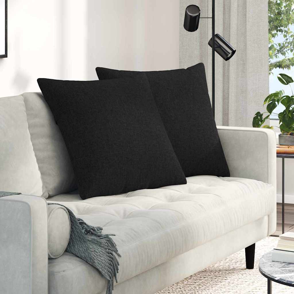 JUNG Vida Sofakissen 2 pcs Schwarz 80 x 80 cm Stoff