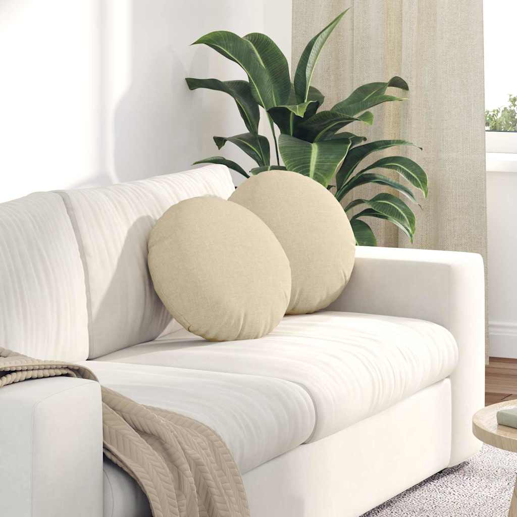JUNG Vida Sitzkissen 2 pcs Creme Ø40 x 13 cm Stoff