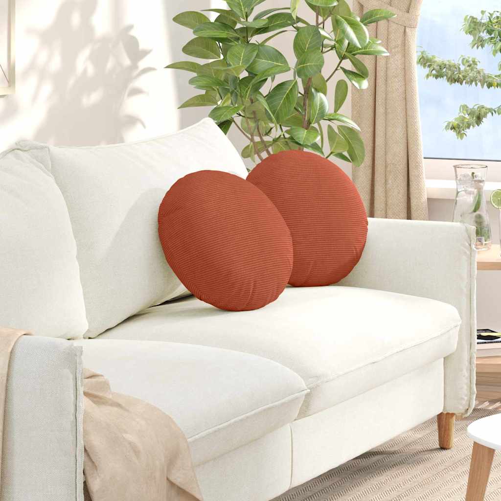 JUNG Vida Sitzkissen 2 pcs Rot-Orange Ø 40 cm Cordstoff