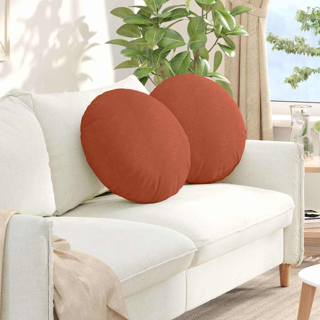 JUNG Vida Sitzkissen 2 pcs Rot-Orange Ø 50 cm Cordstoff
