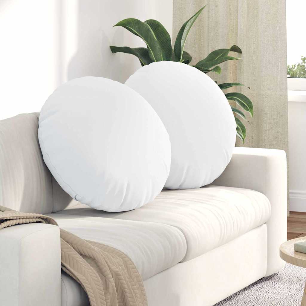 JUNG Vida Sitzkissen 2 pcs Weiß Ø80 x 29 cm Stoff