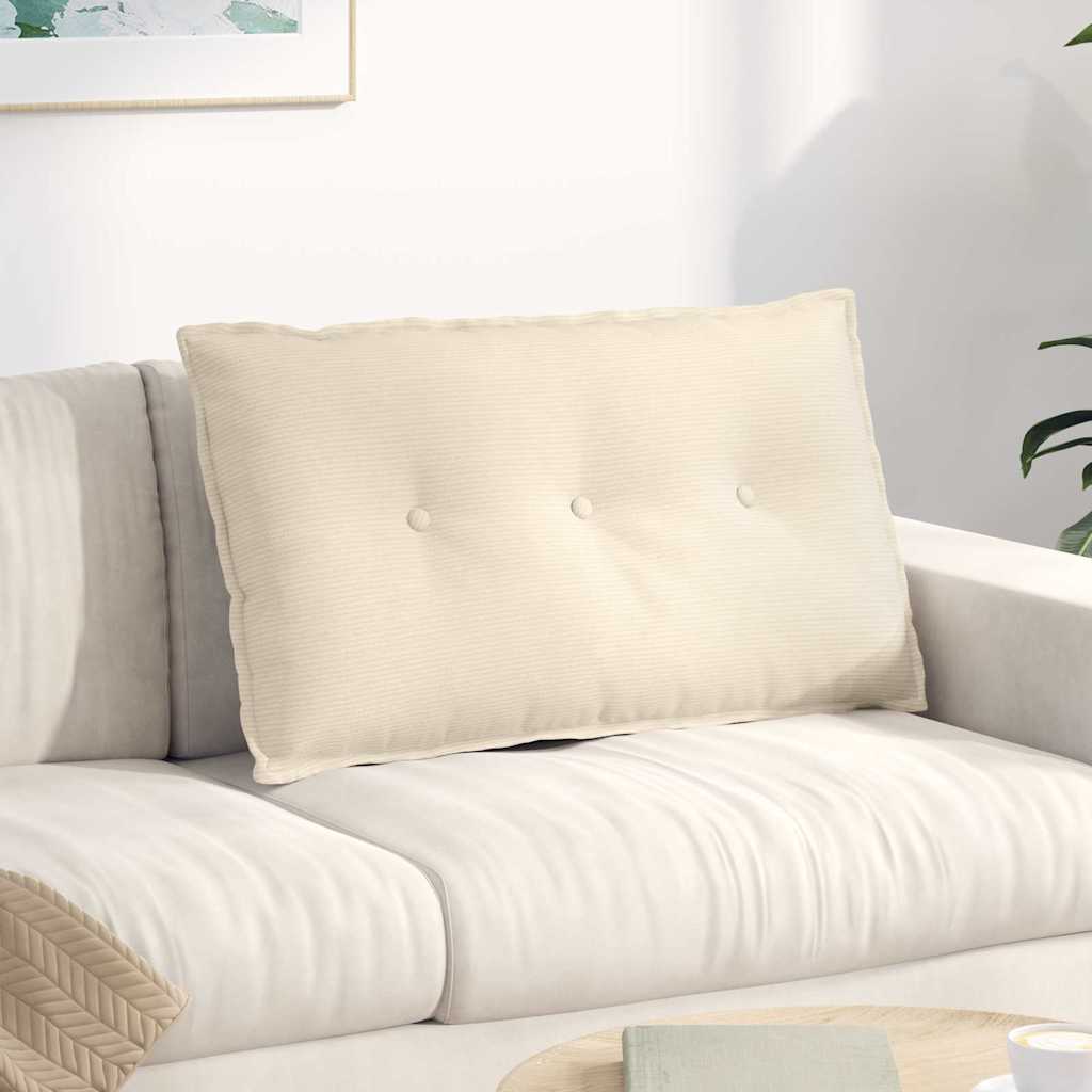 JUNG Vida Rückenkissen Creme 80 x 50 cm Cordstoff