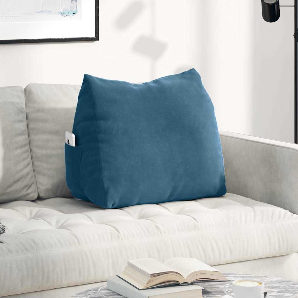 JUNG Vida Rückenkissen Blau 60 x 20 x 50 cm Cordstoff