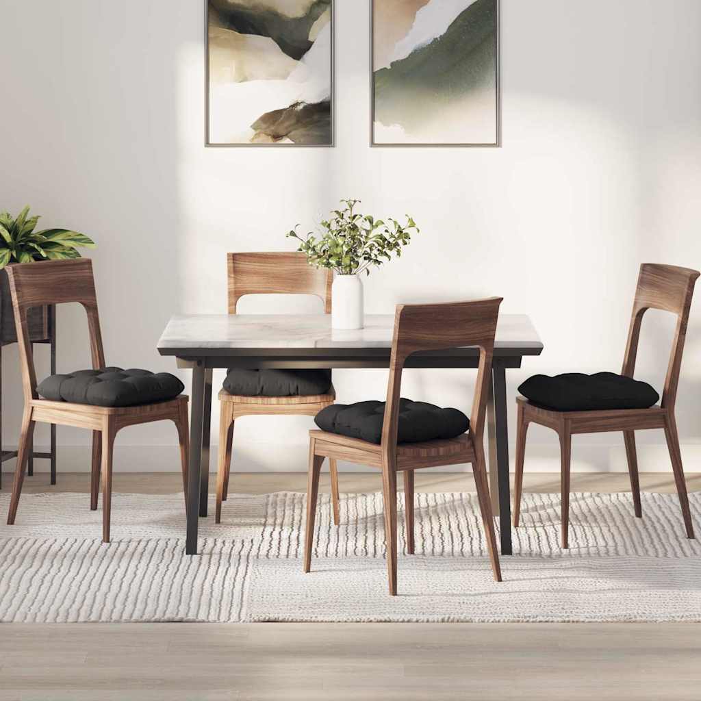 JUNG Vida Sitzkissen 4 pcs Schwarz 45 x 45 cm Mikrofaserstoff