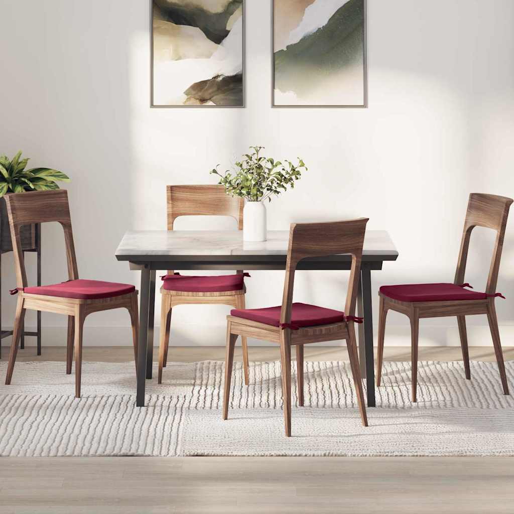 JUNG Vida Sitzkissen 4 pcs Weinrot 40 x 40 x 3 cm Samt