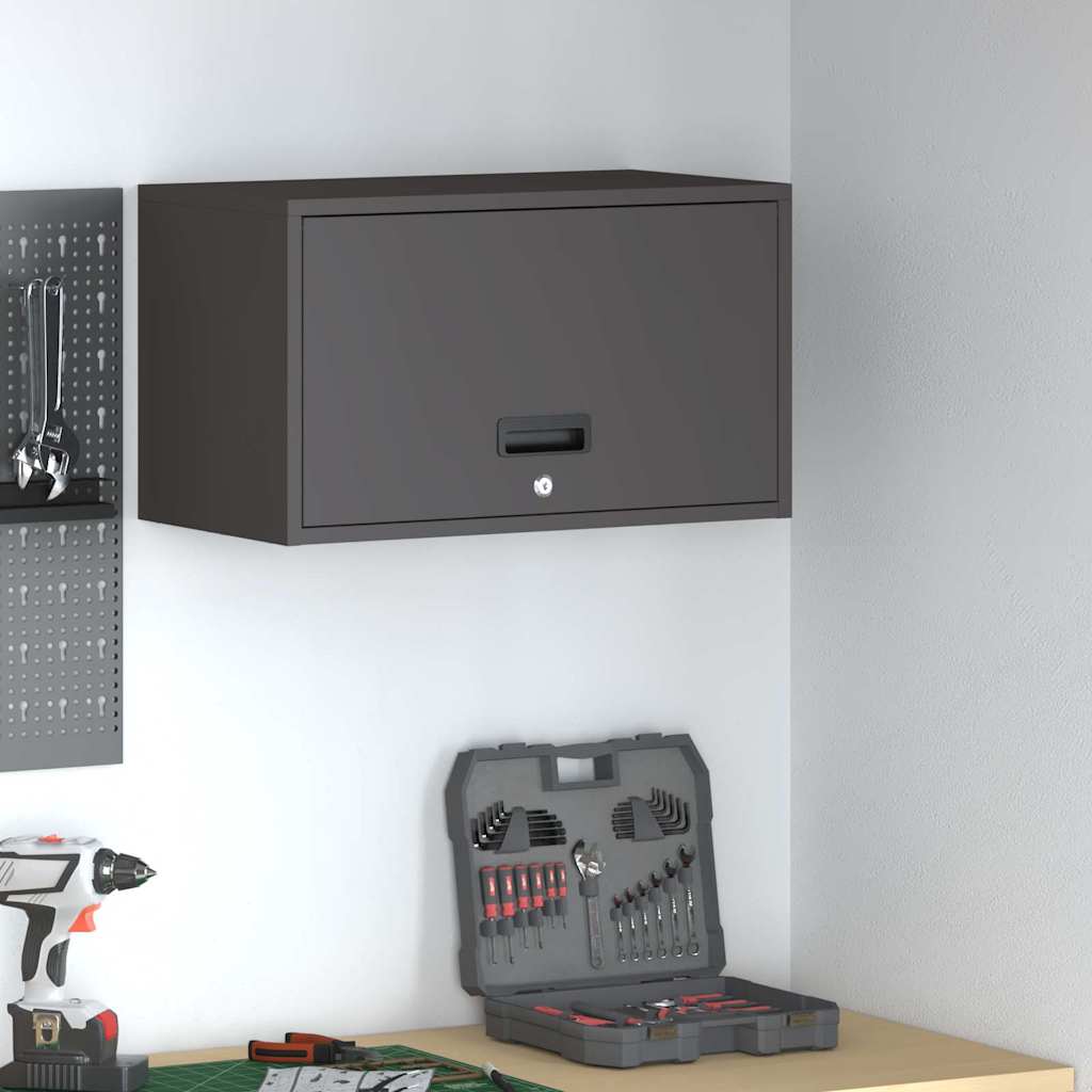 JUNG Vida Wandschrank für die Garage mit Gasdrucklift-Tür Schwarz