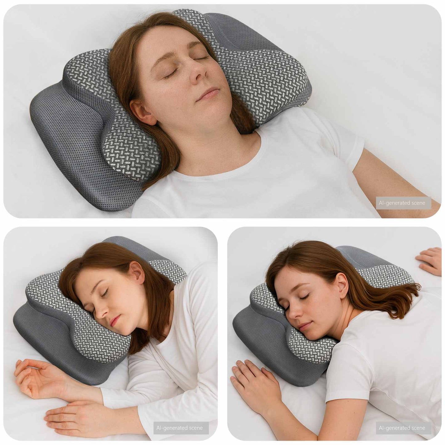 JUNG Vida Kopfkissen mit Kissen Grau 60 x 37 x 13 cm Polyester