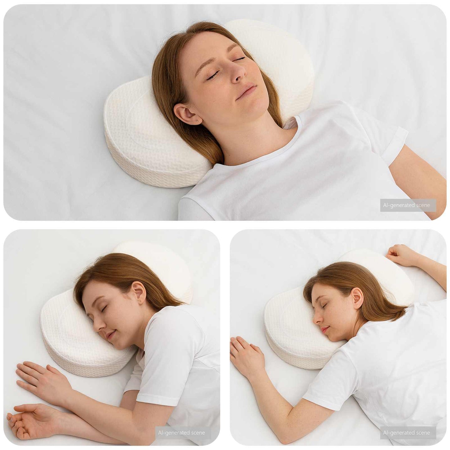 JUNG Vida Kopfkissen mit Kissen Weiß 55 x 36 x 10 cm Polyester