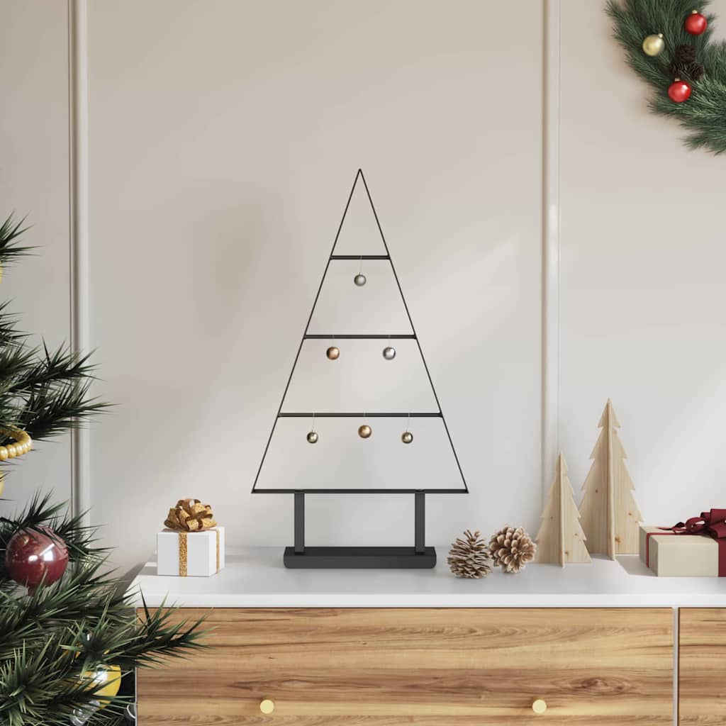 JUNG Vida Metall Weihnachtsbaum mit Ständer Schwarz 60 cm Stahl