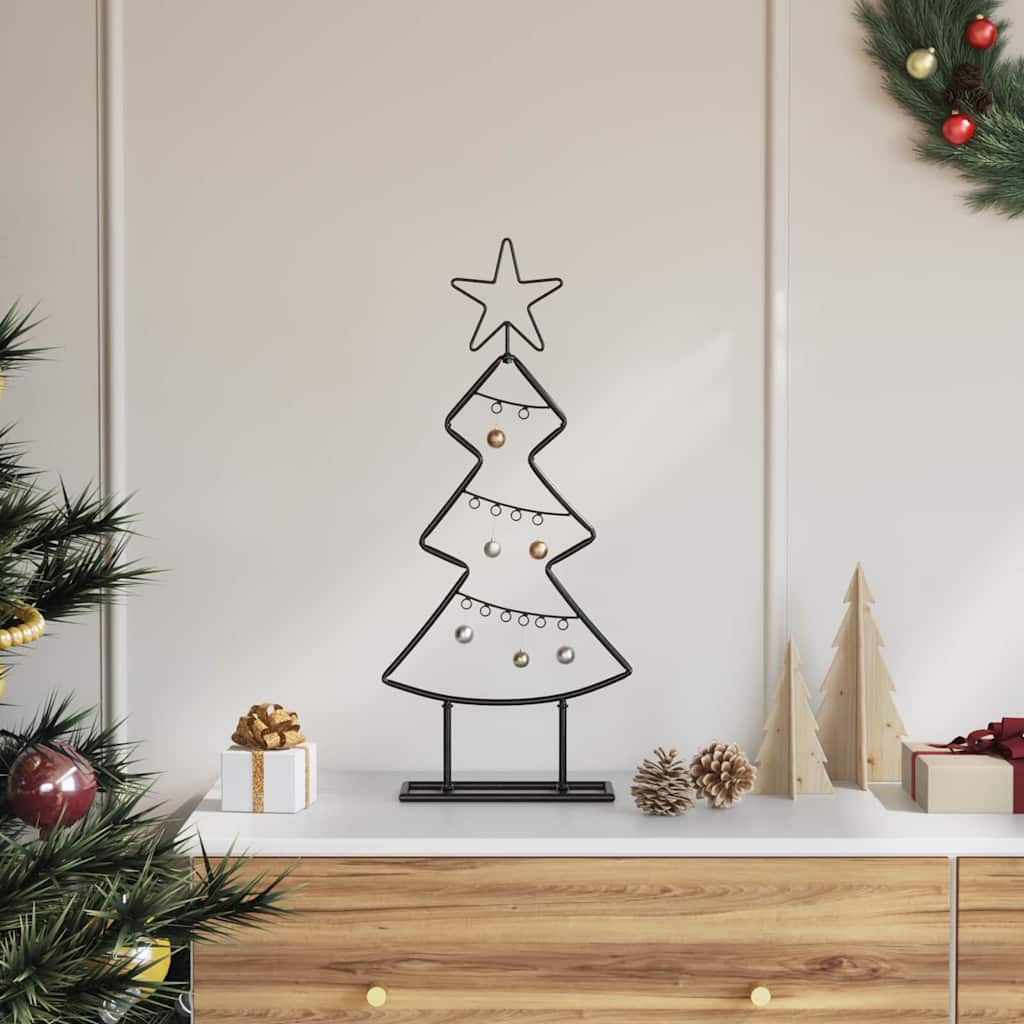 JUNG Vida Metall Weihnachtsbaum mit Ständer Schwarz 60 cm Stahl