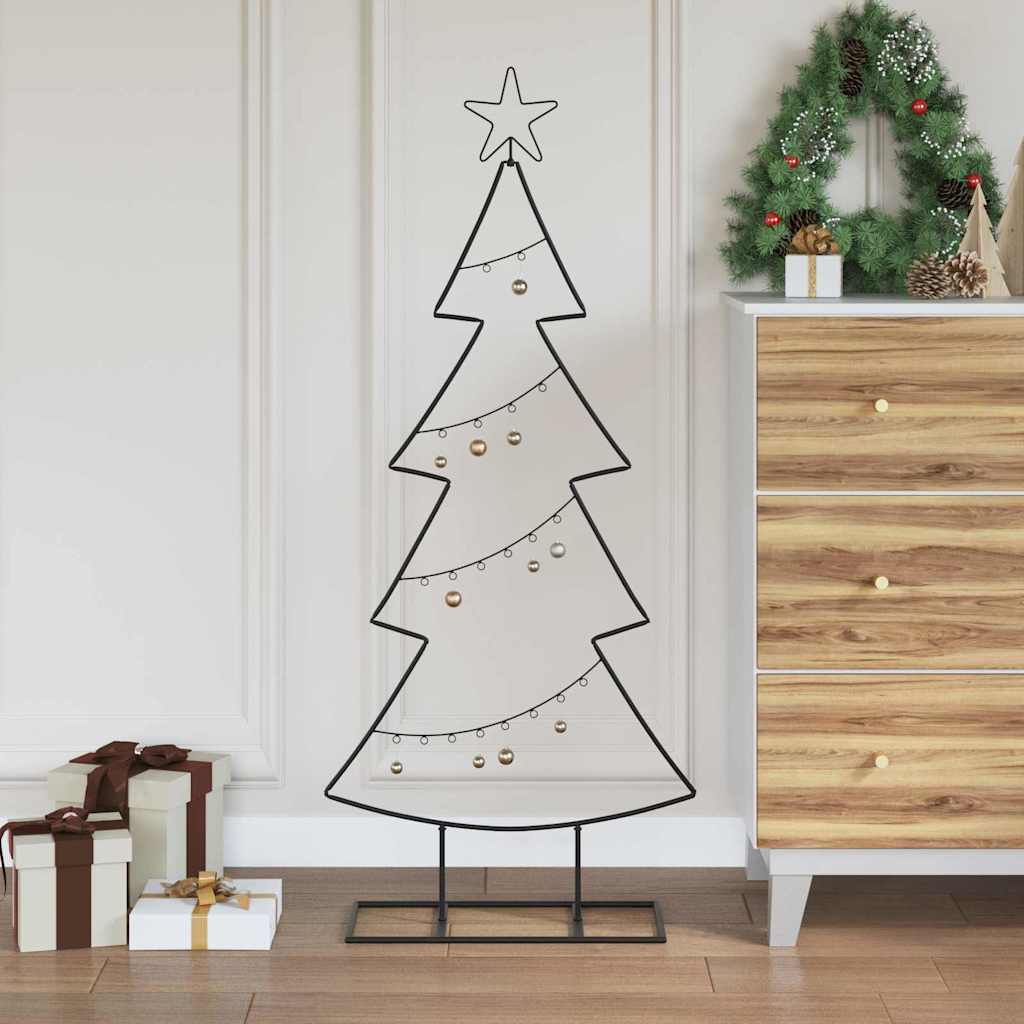 JUNG Vida Metall Weihnachtsbaum mit Ständer Schwarz 125 cm Stahl