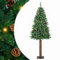 JUNG Vida Schlanker Weihnachtsbaum mit 300 LEDs mit Ständer Grün 210 cm